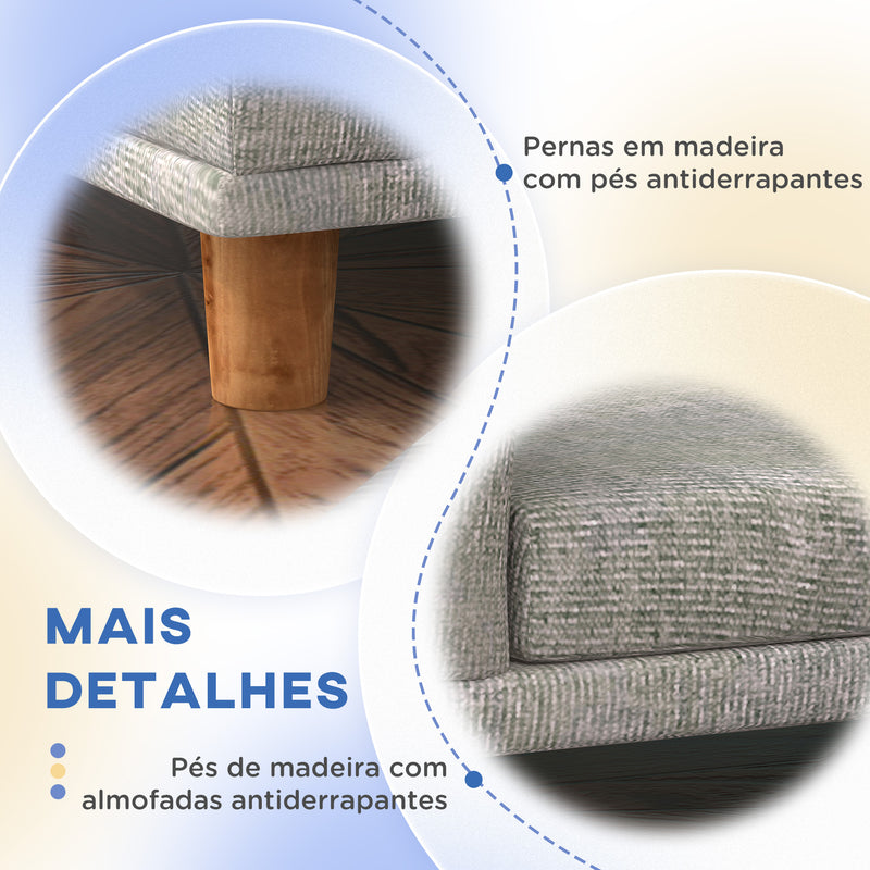 Sofá para Cães Cama Elevada para Cães Estofada com Almofada Lavável e Pés de Madeira de Pinho Carga Máxima 40 kg 98x67x25 cm Cinza