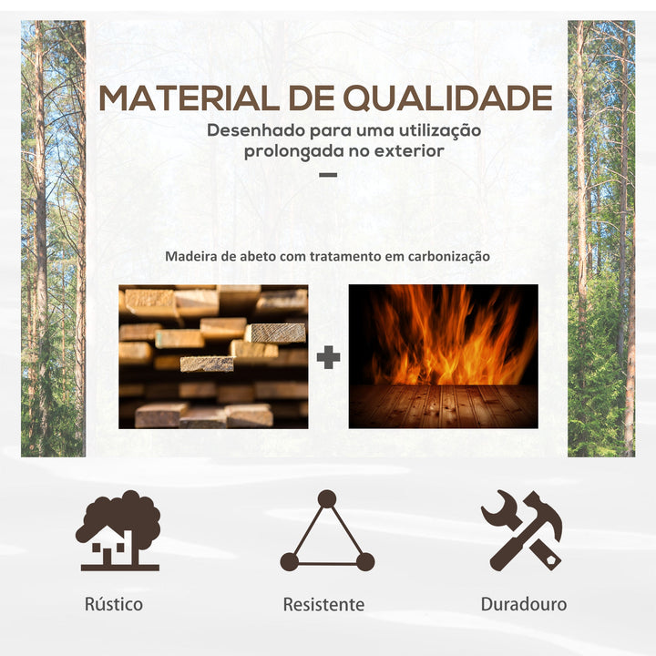 Ponte de Madeira para Jardim Ponte Decorativa com Capacidade Máxima de 150 kg com Corrimão em Forma de Meia Roda 100x50x37 cm Marrom
