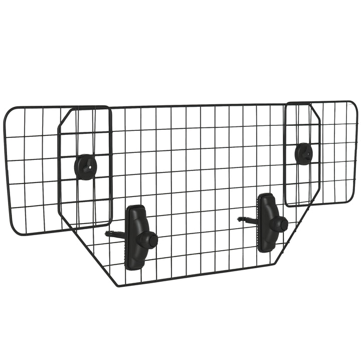 Grade de Segurança de Carro para Cães Universal Grade de Segurança para Cães com Largura Ajustável 90-120x40,5cm Preto