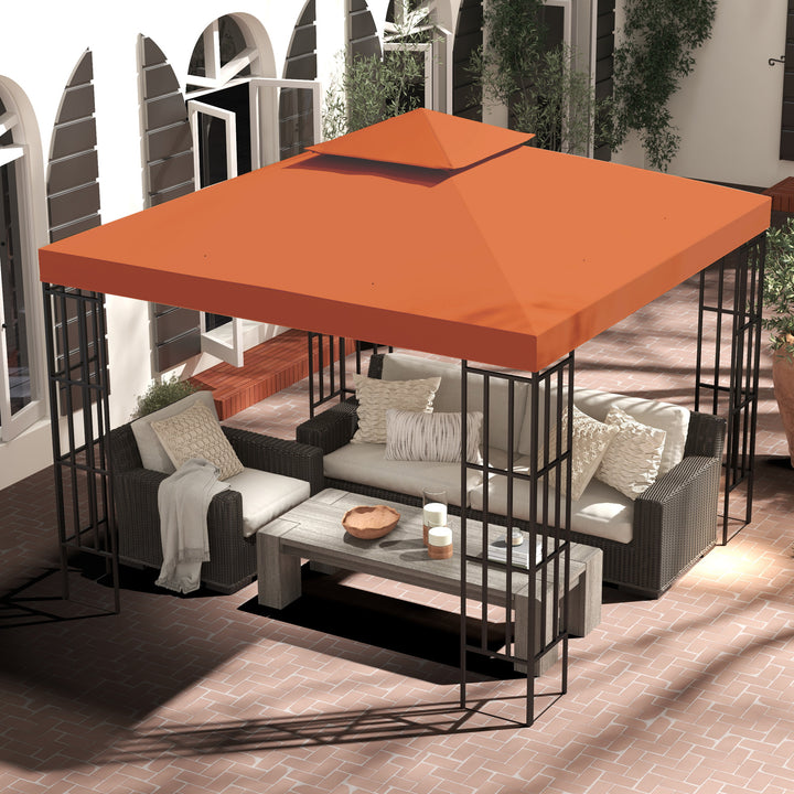 Toldo de Substituição 3x3m para Pérgolas Toldo de Substituição de Pérgolas de Jardim Terracota
