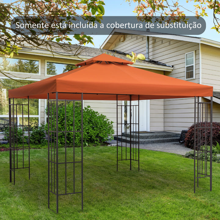 Toldo de Substituição 3x3m para Pérgolas Toldo de Substituição de Pérgolas de Jardim Terracota