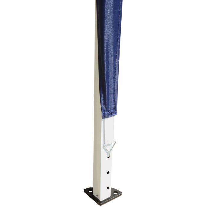 Tenda Dobrável 295x295x255 cm com Bolsa de Transporte Altura Ajustável Anti-UV e Impermeável para Terraço, Pátio e Praia Azul
