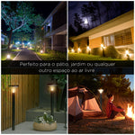 Candeeiros de Pé de Exterior Altura 91,5cm com Luz LED Solar Sensor Crepúsculo e Brilho Variável Conjunto de 2 Candeeiros de Jardim IP44 para Pátio Parque Exterior Preto