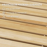 Estrado de Ripas de Madeira 120x38 cm Estrado de Ripas Enrolável para Exteriores Resistente às Intempéries Decoração de Jardim para Praia Casamento Festa Natural