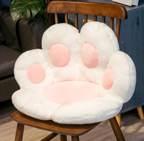 Almofada Pata de Gato de Peluche 70x60cm  - Perfeitas para Cadeira, Sofá e Decoração Conforto Adorável em Casa e no Escritório