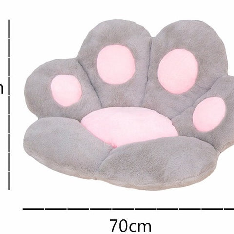 Almofada Pata de Gato de Peluche 70x60cm  - Perfeitas para Cadeira, Sofá e Decoração Conforto Adorável em Casa e no Escritório