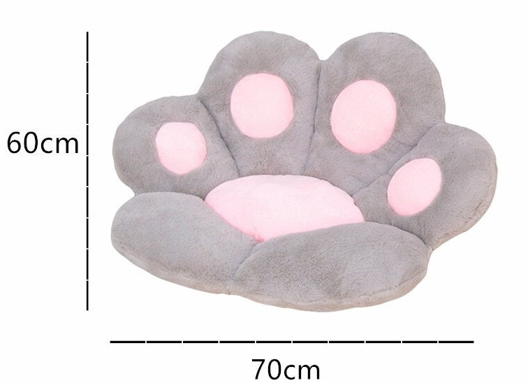 Almofada Pata de Gato de Peluche 70x60cm  - Perfeitas para Cadeira, Sofá e Decoração Conforto Adorável em Casa e no Escritório