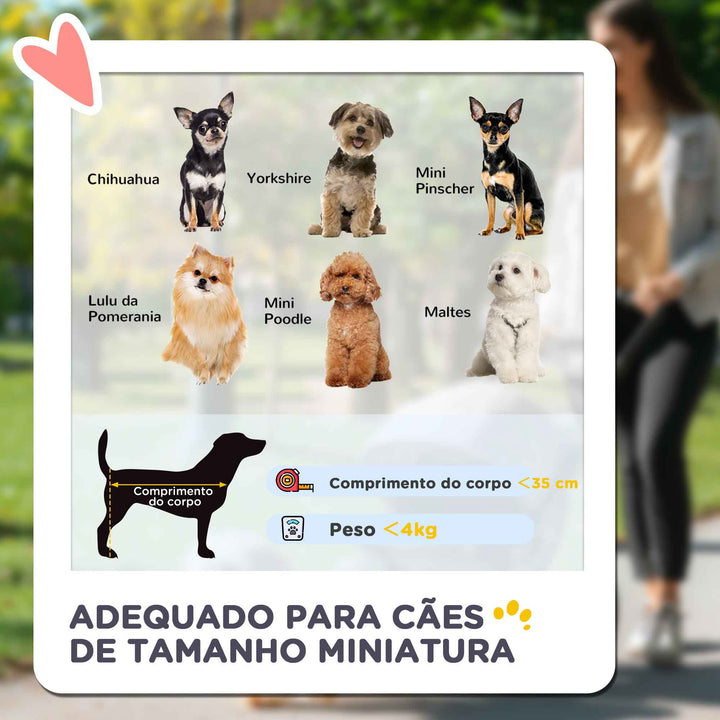 Carrinho para Cães Dobrável 3 em 1 Carrinho para Animais Carrinho para Cães Miniatura com Cesta de Armazenamento Janela de Malha Portacopos e 2 Rodas Universais 76x50x102 cm Preto