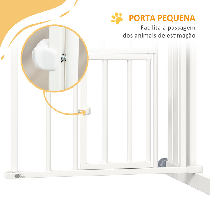 Barreira de Segurança para Cães 74-80 cm para Portas e Escadas Porta de Segurança para Animais com Montagem a Pressão e Duplo Bloqueio Branco