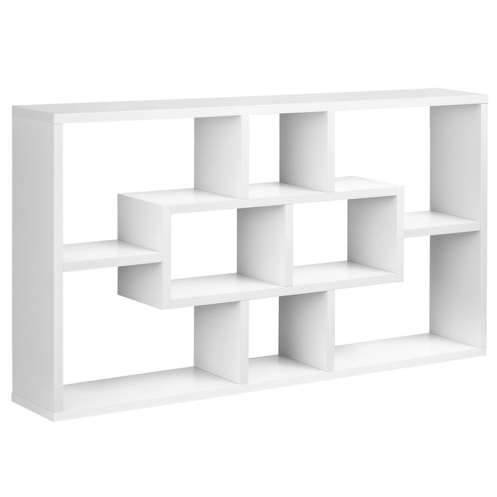 Decorativa Prateleira Conjunto de 8 Prateleiras Prateleiras de Livros Prateleiras Flutuantes Cubos Modernos 85x14.5x47.5 cm de carga 20 kg De Madeira