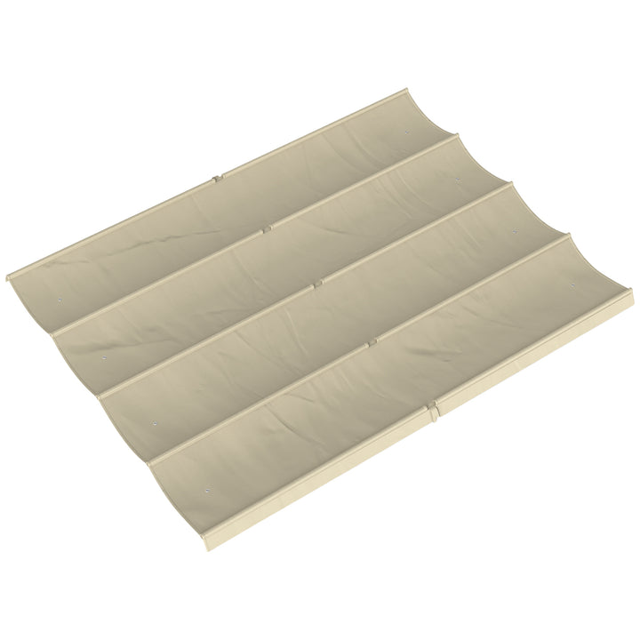 Teto de Pérgola 3,92 x 3,5 m Teto de Substituição Retrátil para Estrutura de Pérgola de 4x3 m, UV30+ Toldo de Tecido Apenas para Jardim com 8 Orifícios de Drenagem Creme