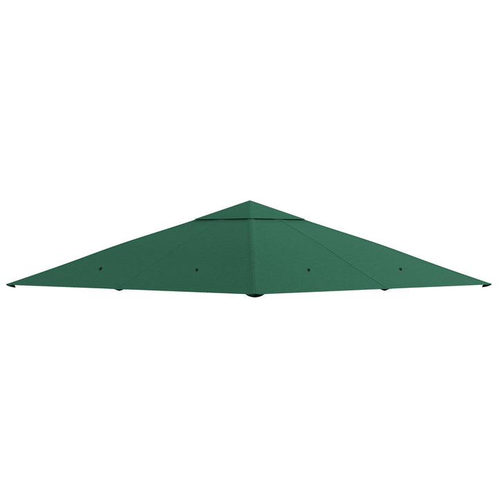 Toldo de Substituição de 3x3m para Pérgola de Jardim com 8 Orifícios de Drenagem e Ventilação Verde