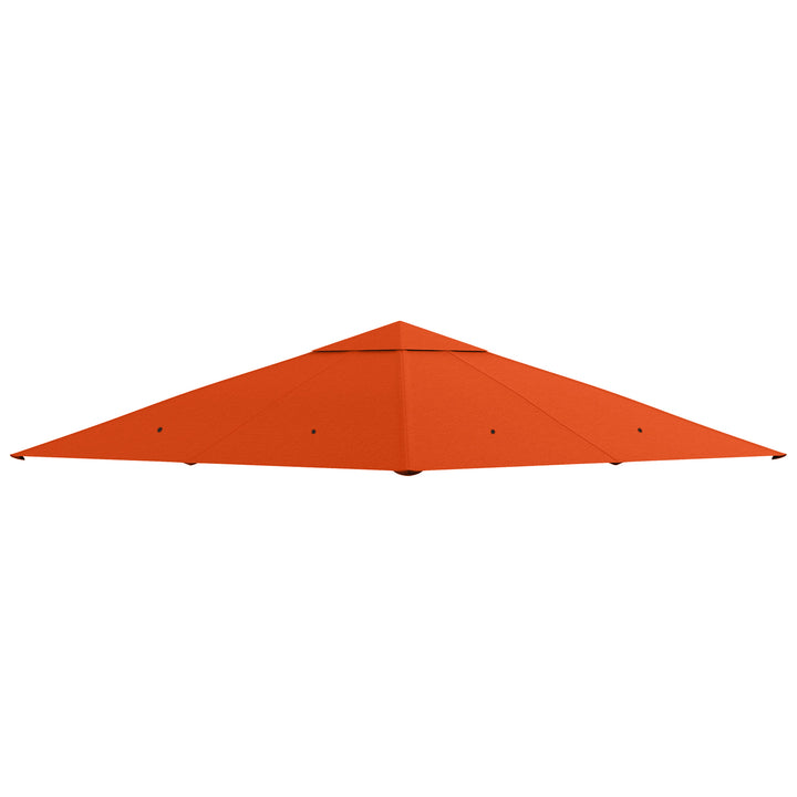 Toldo de Substituição de 3x3m para Pérgola de Jardim com 8 Orifícios de Drenagem e Ventilação Laranja