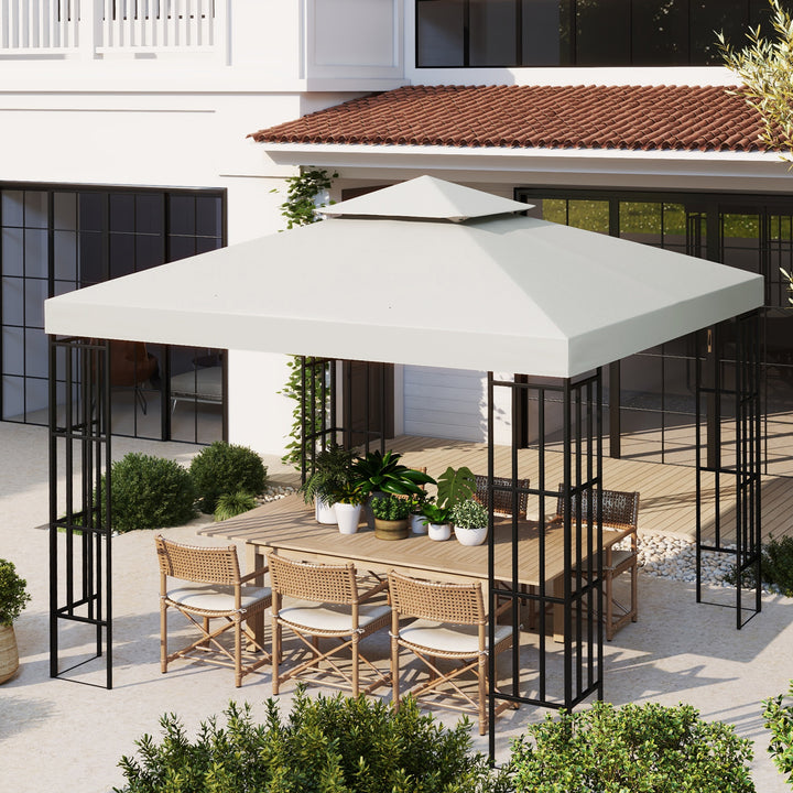 Toldo de Substituição 3x3m para Pérgolas Toldo de Substituição de Pérgolas de Jardim Creme