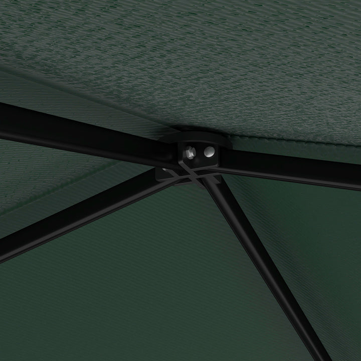 Tenda Dobrável 220x220x200 cm Tenda Dobrável com 1 Parede Lateral Bolsa de Transporte Impermeável e Proteção UV50+ para Jardim Pátio Verde