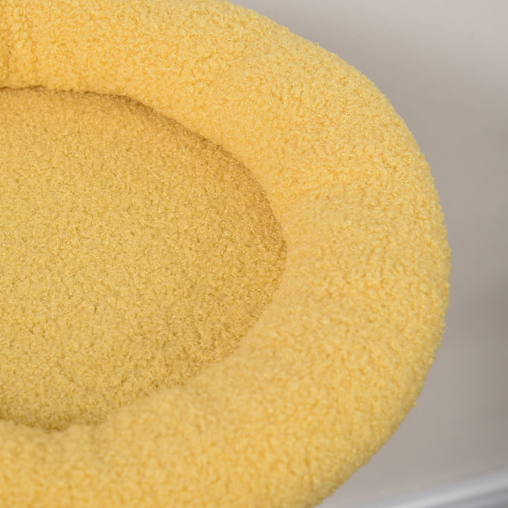 Árvore Arranhador para Gatos de 72cm Torre para Gatos Centro de Atividades com Cama Poste de Sisal e Bolsa Suspensa 40x35x72cm Amarelo e Verde