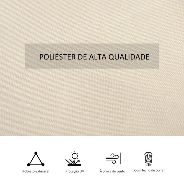 4 Paredes Laterais para Tenda 352x205 cm Laterais para Tenda Universal com Ganchos e Argola em C para Tenda de Jardim Terraço Bege