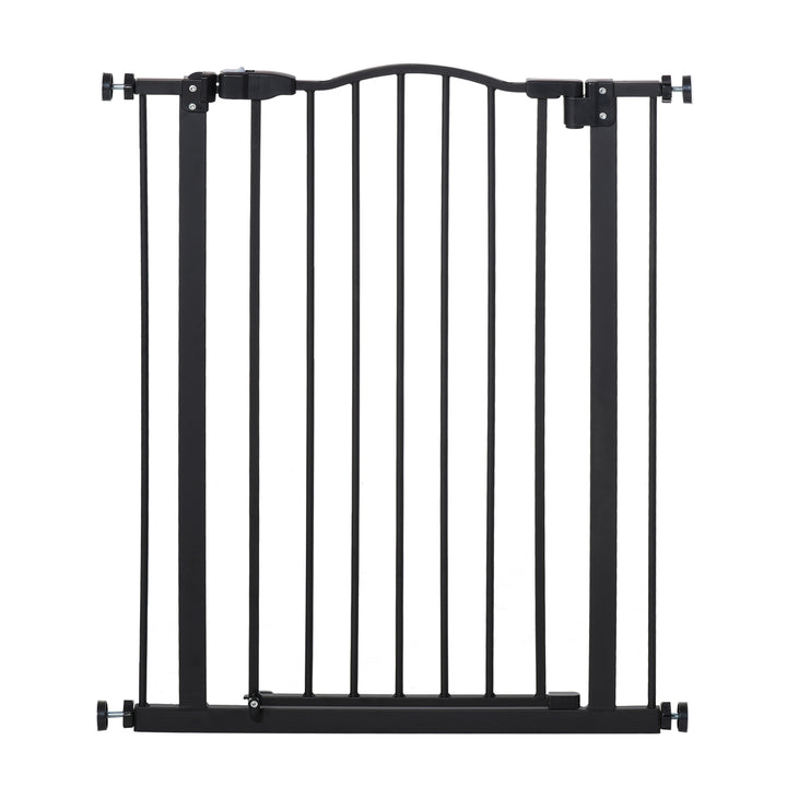 Barreira de Segurança para Cães Barreira com Largura Ajustável 74-80 cm Barreira para Cães para Escadas e Portas Preto