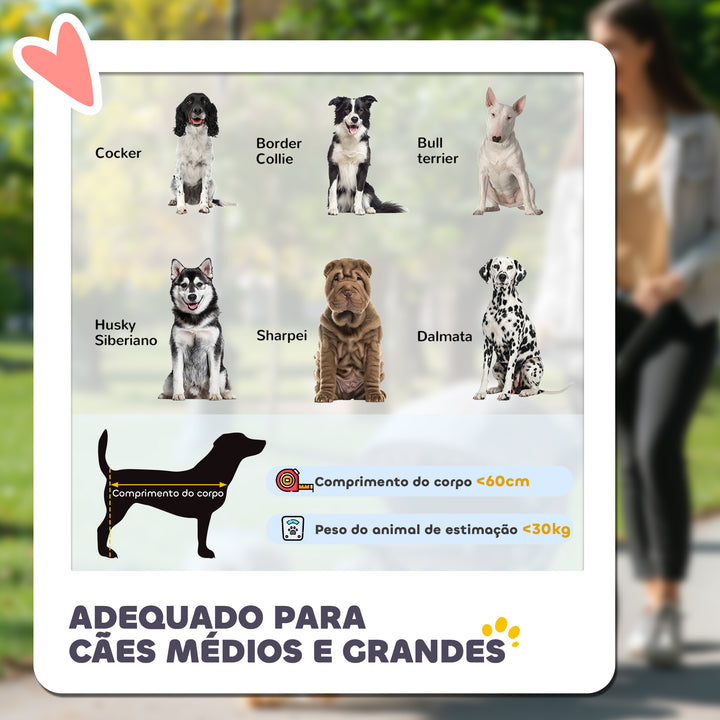 Carrinho para Cães Dobrável Carrinho para Animais de Estimação com Janelas de Malha Cinto de Segurança e Bolsos de Armazenamento Carga Máxima 40 kg 112x65x100 cm Vermelho