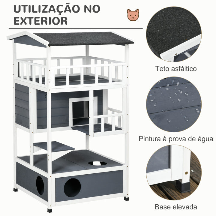 Casa do Gato madeira 78x76x140cm