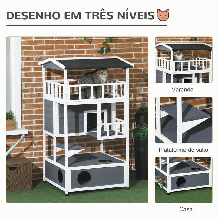 Casa do Gato madeira 78x76x140cm
