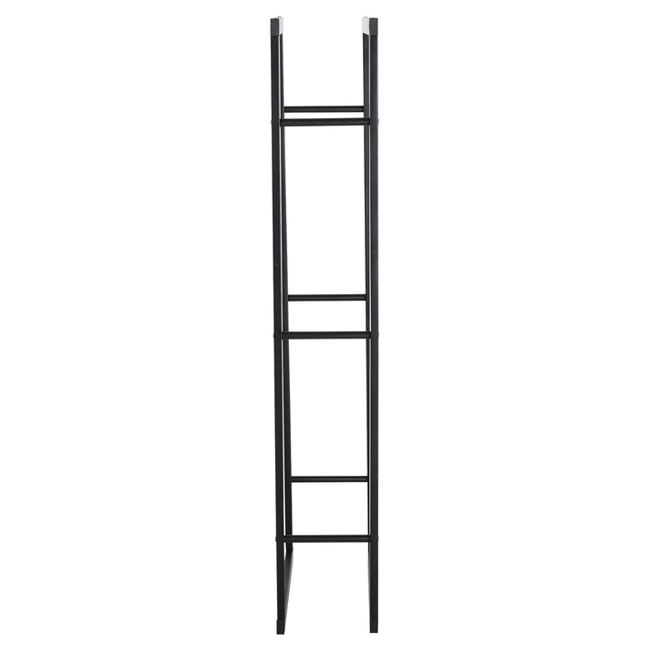 Suporte para Lenha de Metal Porta Lenha Metálico para Interior e Exterior Carga Máxima 100 kg 40x25x150 cm Preto