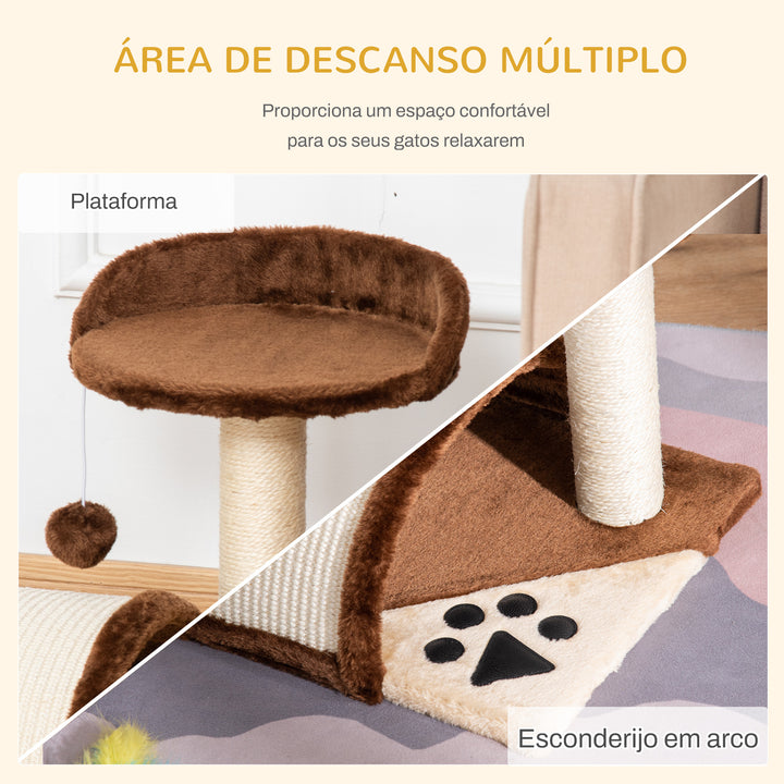 Arranhador Árvore Gato 36 x 36 x 44 cm Árvores Arranhadores para Arranhar Cama de Gatos Brincadeira