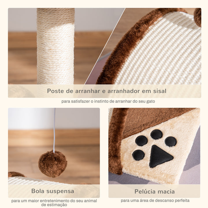 Arranhador Árvore Gato 36 x 36 x 44 cm Árvores Arranhadores para Arranhar Cama de Gatos Brincadeira