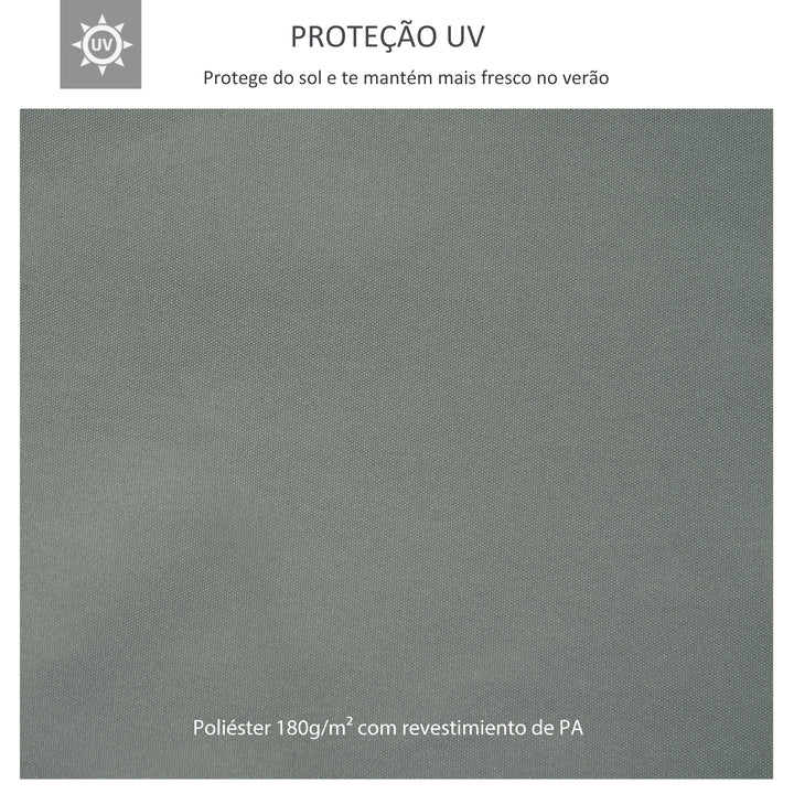 Toldo de Substituição 4x3m para Pérgola de Jardim 2 Níveis Respirável com 10 Orifícios de Drenagem Cobertura de Substituição de Pérgola Exterior Cinza