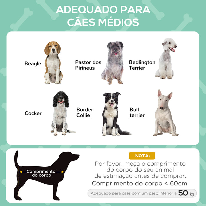 Cama portátil elevada para animais de estimação com toldo removível tecido respirável para interior e exterior 76x61x76 cm cinza