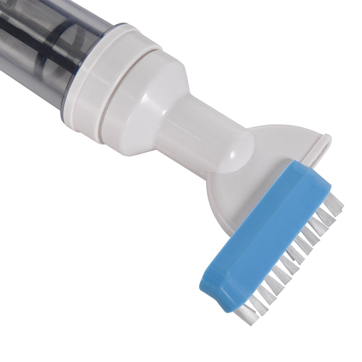 Limpador Elétrico para Piscinas de Alumínio Aspirador de Piscina Manual com Escova e Poste Telescópico de 3 Sessões Ø6x162 cm Multicor