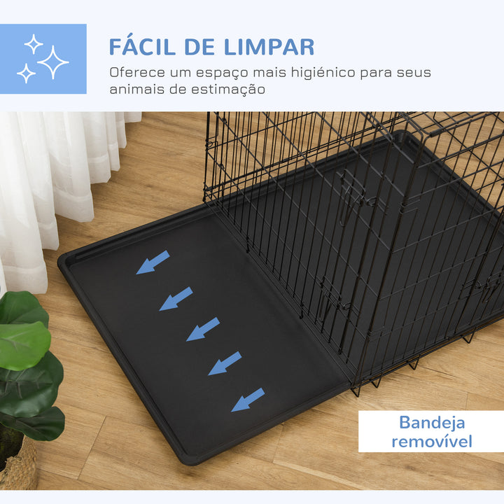 Transportadora ABS Preto Aço 91 x 61 x 67 cm