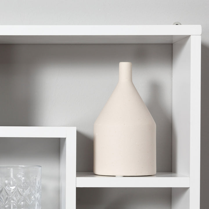 Decorativa Prateleira Conjunto de 8 Prateleiras Prateleiras de Livros Prateleiras Flutuantes Cubos Modernos 85x14.5x47.5 cm de carga 20 kg De Madeira