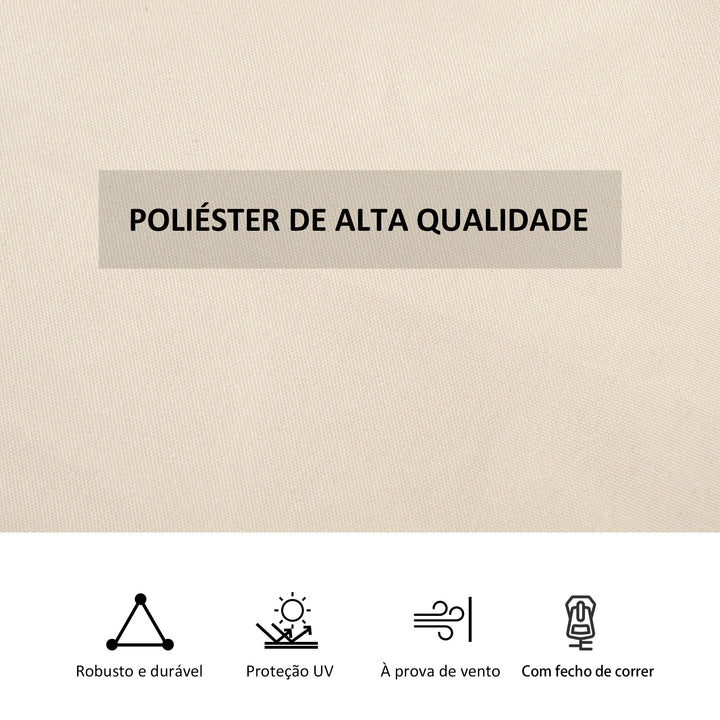 4 Paredes Laterais para Tenda 302x205 cm Laterais para Tenda Universal com Ganchos e Argola em C para Tenda de Jardim Terraço Bege