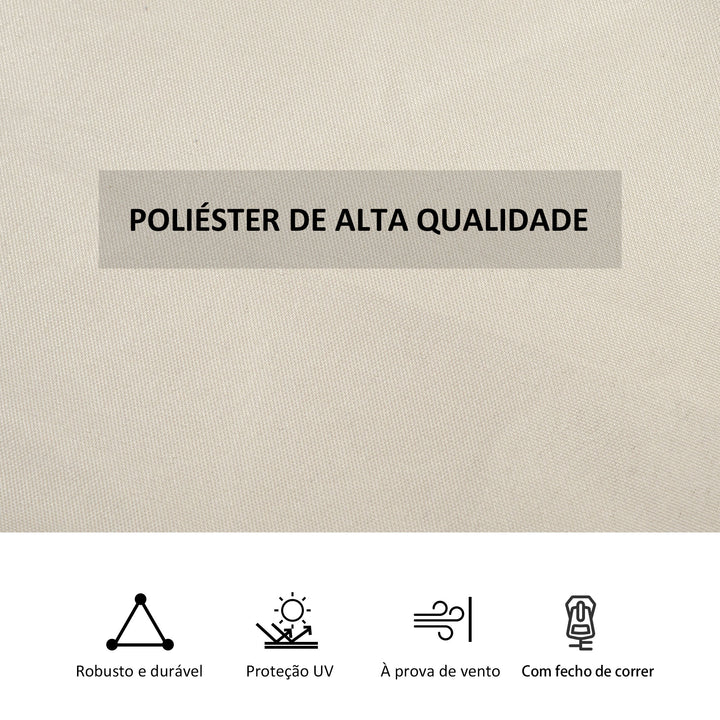 4 Paredes Laterais para Tenda 302x205 cm Laterais para Tenda Universal com Ganchos e Argola em C para Tenda de Jardim Terraço Bege