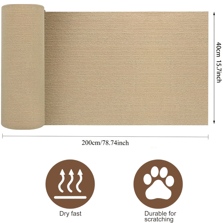 Furniture Protector for Cats That Can Be Trimmed, Featuring a Self-Adhesive Scratching Mat to Safeguard Couches, Doors, And Cat Tree Shelves from Claws (Grey, 78.7 X 15.8).