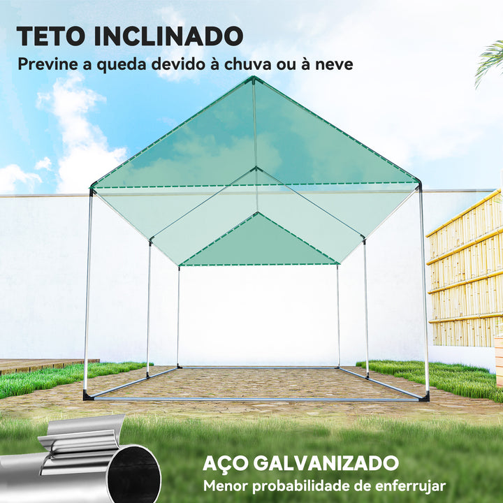 Estufa tipo Túnel 2x3x2 m Estufa de Exterior com 4 Janelas de Malha e Porta com Fecho de Correr Estufa para Cultivos Anti UV para Pátio Jardim Verde