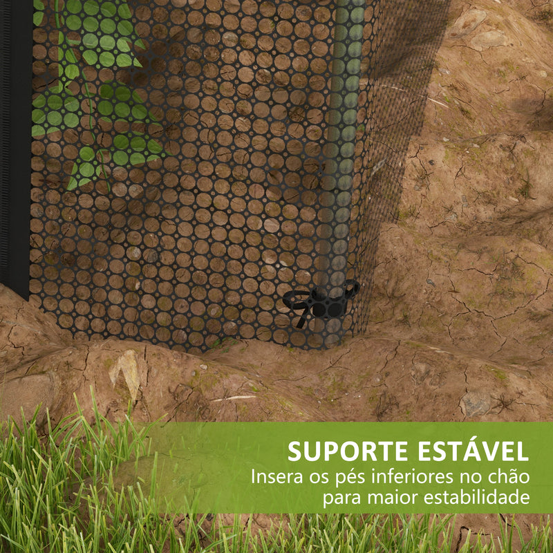 Estufa de Cultivo Estufa de Jardim com 1 Porta com Fecho de Correr Suporte e Anti UV para Proteger as Plantas Pátio Jardim Varanda 120x240x188 cm Preto