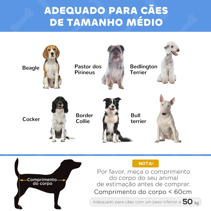 Cama Elevada para Cães Respirável para Cães Elevada para Cães Grandes com Tecido Oxford e Estrutura de Metal para Interior e Exterior 92x76x18 cm Azul