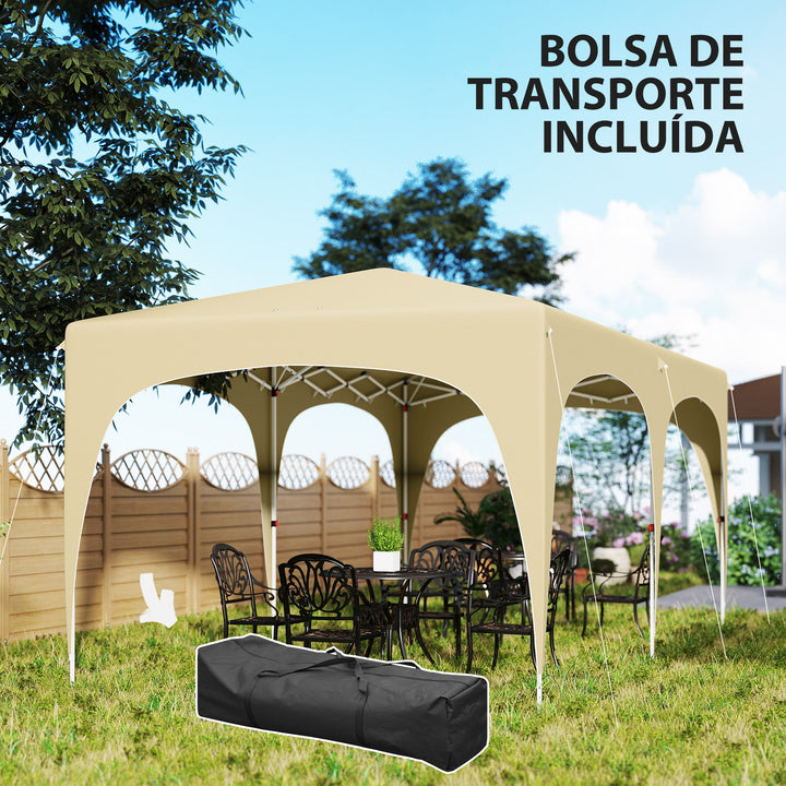 Tenda Dobrável tenda 3x6 m com Painéis Laterais UPF50+ Tenda de Jardim com Altura Ajustável e Bolsa de Transporte para Campismo Festas Pátio Areia