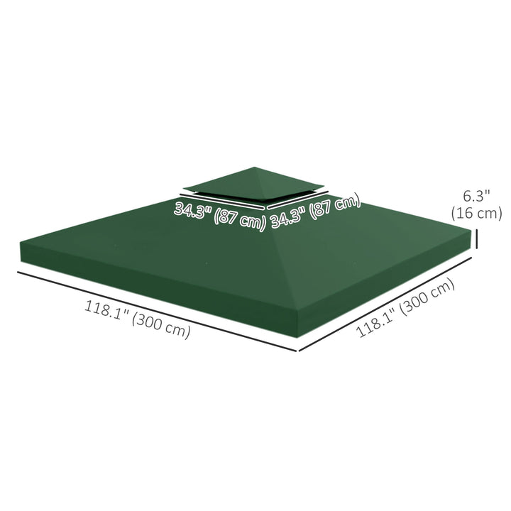 Toldo de Substituição 3x3m para Pérgolas Toldo de Substituição de Pérgolas de Jardim Verde