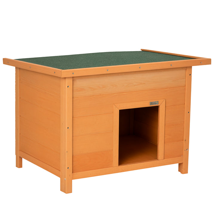 Casota para Cão Madeira Amarelo 85x58x58 cm