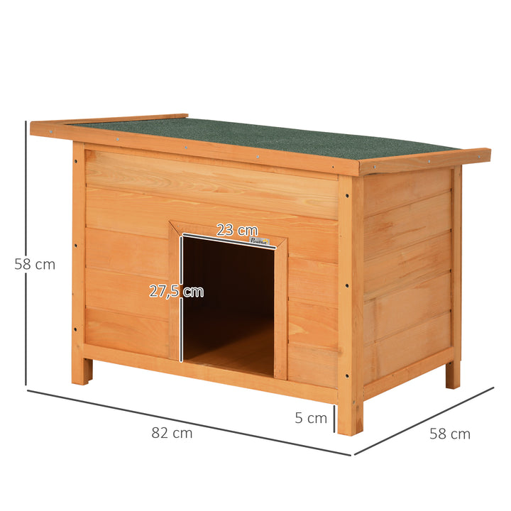 Casota para Cão Madeira Amarelo 85x58x58 cm
