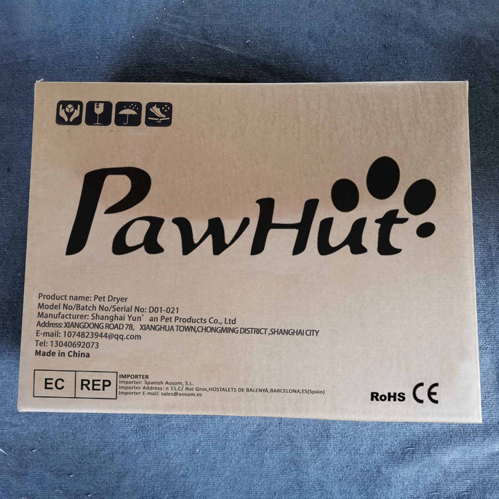 Secado de Pelo para Cães 2800W Secador de Pelo para Animais de Estimação com Temperatura e Velocidade Ajustável 3 Bicos Tubo Flexível 2,1m e Alça de Transporte 40x16x20cm Roxo