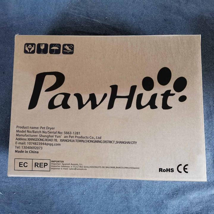 Secador de Pelo 2400 W para Cães Animais de Estimação tubo Flexível 2,5 metros Preto