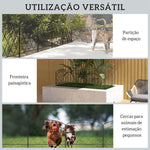 Cercas de Jardim 305x61 cm Conjunto de 5 Cercas Decorativas para Jardim de Metal Combinação Livre em Forma de Arco Barreira para Animais para Terraço Pátio Relva Preto