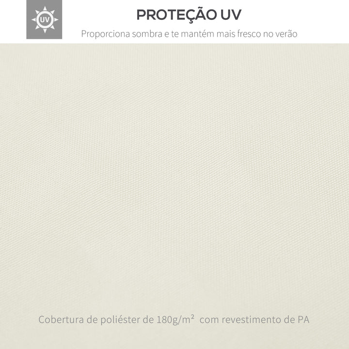 Toldo de Substituição 4x3m para Pérgola de Jardim 2 Níveis Respirável com 8 Orifícios de Drenagem Cobertura Superior de Substituição para Pérgola Exterior Bege