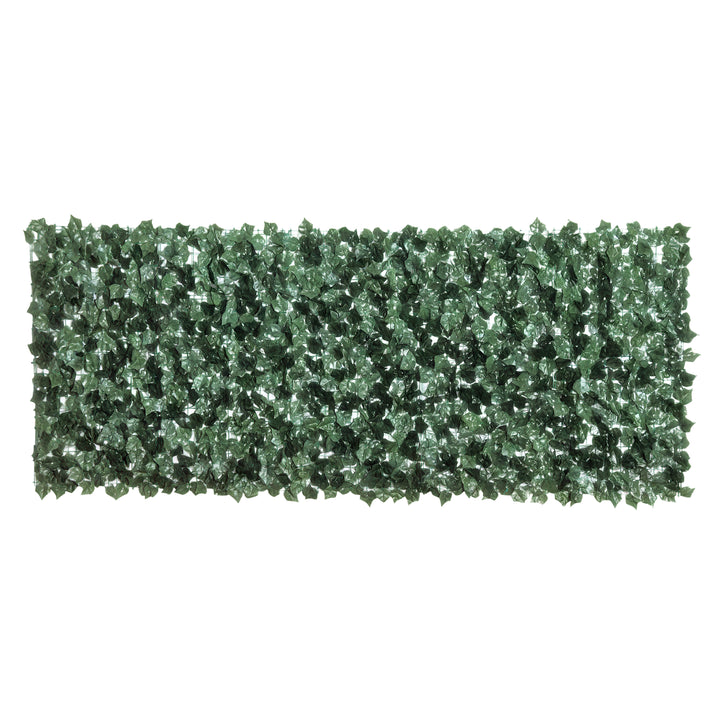 Vedação Artificial em Rolo 2,4x1 m Vedação de Privacidade para Balcão Jardim Exterior Planta Decorativa de Parede PE Verde