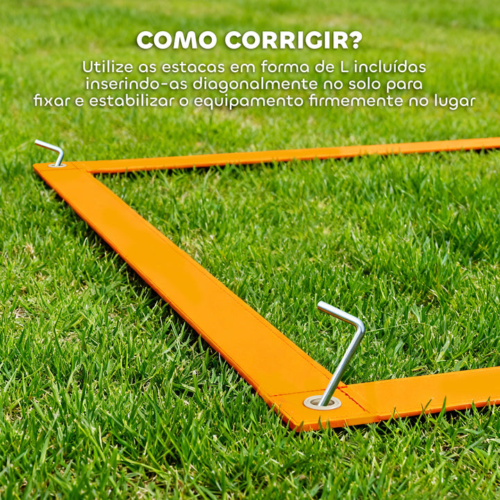 Conjunto de Treino de Agilidade para Cães de 4 Peças Jogo de Agilidade para Cães com Piquetes para Slalom Zona de Descanso Valla e Anel de Salto Laranja e Azul