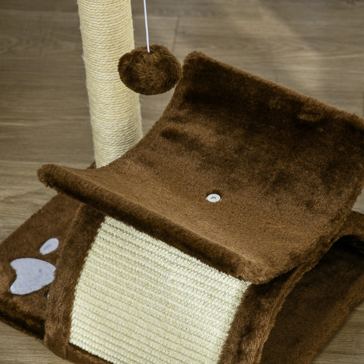 Raspador para Gatos Centro de atividades Sisal Natural 40x30x43cm